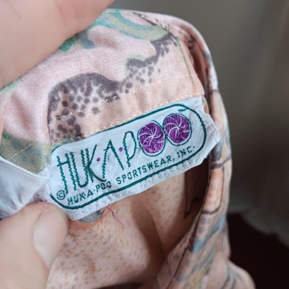 Vintage Small Huk-a-Poo Button-Up Disco Shirt With Victorian Abstract Pattern - Picture 5 of 9